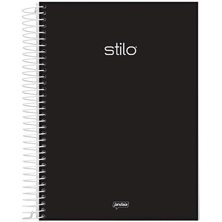 Caderno 01X1 Capa Dura Stilo 80FLS. Preto PCT.C/04