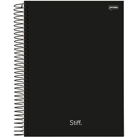 Caderno 01X1 Capa Dura STIFF SLIM 80FLS. Preto PCT.C/04