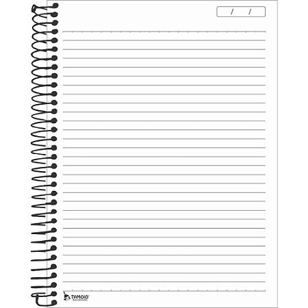 Caderno 01X1 Capa Dura Neutro Preto 96F sem Pauta PCT.C/04