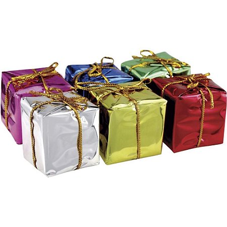 Artigo para Decoracao Natal Enfeite Presente Metaliz. 3CM PCT.C/06
