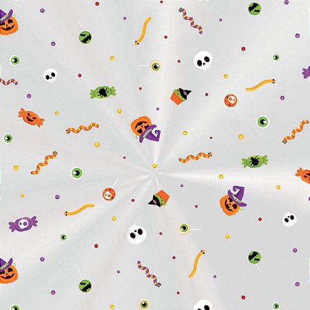 Saco Poli Transparente Decorad Halloween Treats 15X22CM PCT.C/50