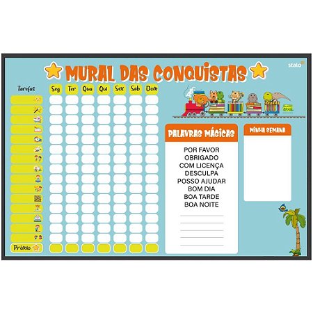 Quadro Planner Mural da Conquista KIDS 60X40C PCT.C/02