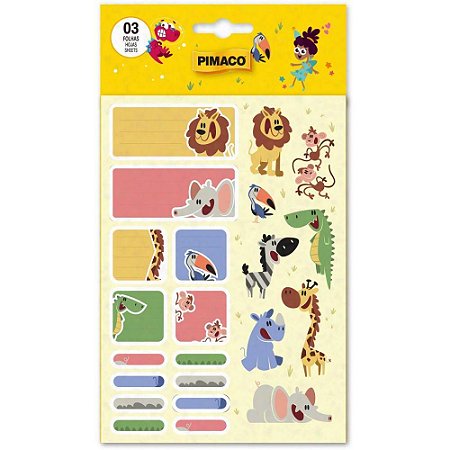 Etiqueta Escolar BABY Bichos 3FLS Cartela
