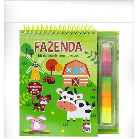 Livro Infantil Colorir Fazenda 4EM1 19,5X22CM 16P