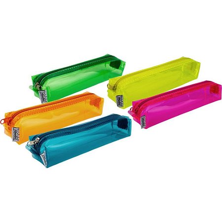 Estojo Simples Cristal Neon Teen