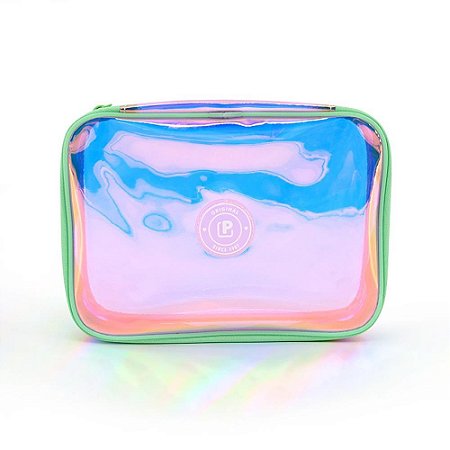 Estojo BOX PVC Holografico Verde