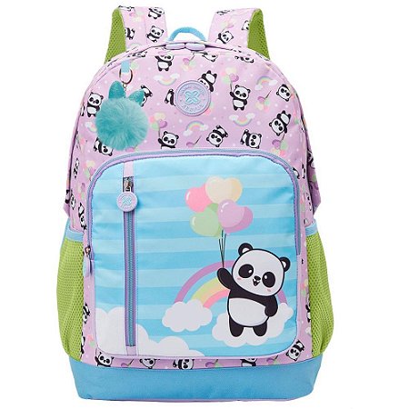 Mochila Infantil College Panda Balao Rosa MD