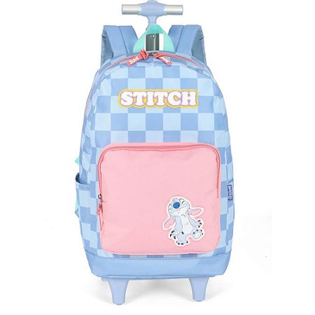 Mochila com Rodinha STITCH G Azul C/ALCA
