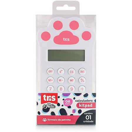 Calculadora de Bolso 8 DIG. TRIS PETS Patinha