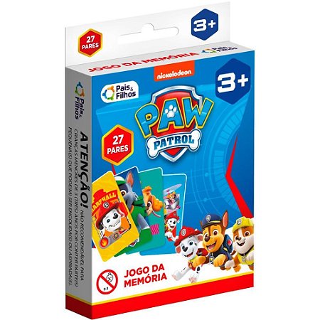 Jogo da Memoria Patrulha Canina 27 Pares