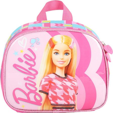 Lancheira Termica Barbie PINK MAO/COSTAS