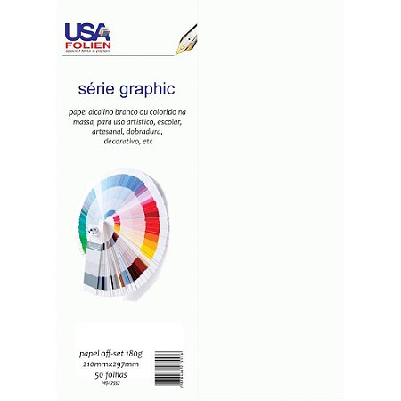 Papel para Impressao A4 OFFSET Branco 180G. PCT.C/50