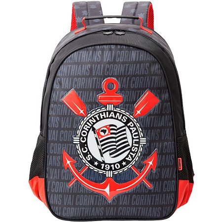 Mochila Corinthians R1 Grande com Bolsos Laterais