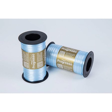 Fita de Cetim 4MM 100M. Azul Bebê Duplo T900