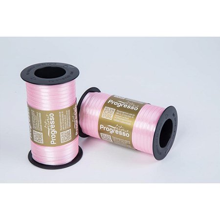 Fita de Cetim 4MM 100M. Rosa Bebê Duplo T900