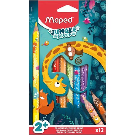 Lapis de COR Jumbo Jungle Fever 12 Cores PCT.C/06