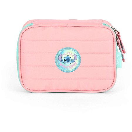 Estojo BOX STITCH Tecido G Salmao