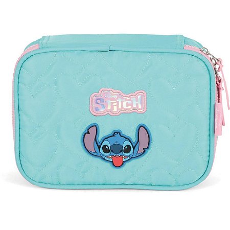 Estojo BOX STITCH Tecido G Turqueza