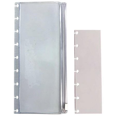 Estojo Simples PVC TRANSP. C/REGUA PP TRANSP.