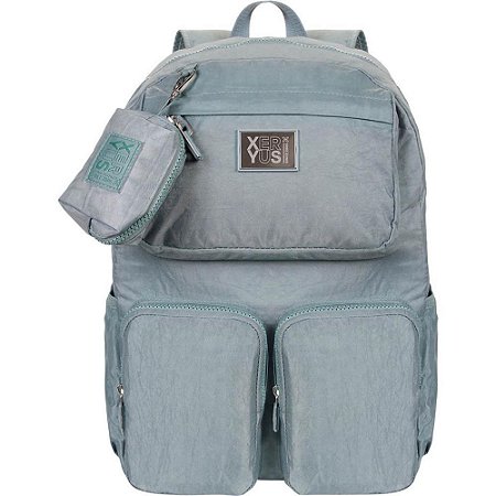 Mochila TRENDY Verde C/ Bolsa Chaveiro
