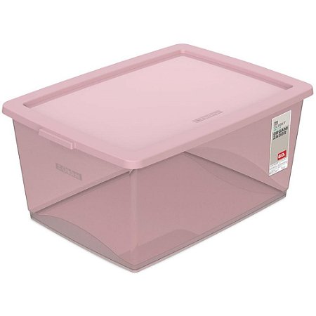 Caixa Plastica Multiuso Rose 60L 41X60X30,5 C/TAMPA