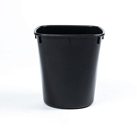 Lixeira para Escritorio Conico Preto 12L 27X29