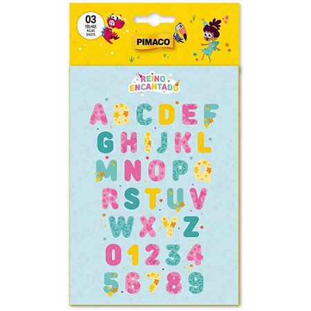 Adesivos Decorados Reino Encantado Letras 3FLS Cartela