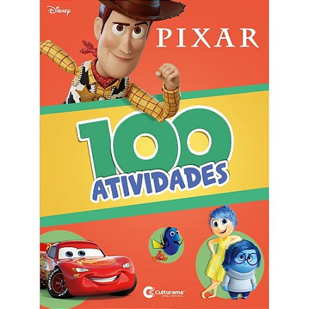 Livro Infantil Colorir 100 Atividades Disney Pixar