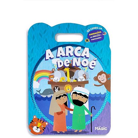 Livro Infantil Ilustrado a ARCA de Noe Bilingue