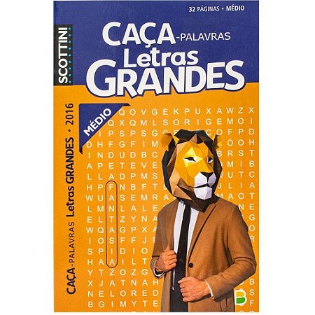 Livro de Atividades CAÇA-PALAVRAS Medio N.2016 32P PCT.C/10