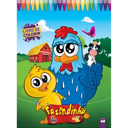 Livro Infantil Colorir Gigante Fazendinha 10PG 27X36C