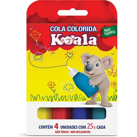 Cola Colorida Koala 4 Cores 25G
