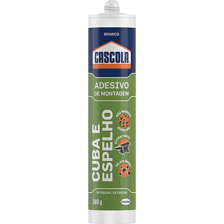 Cola de ALTA Resistencia Cascola Cuba e Espelho 380G