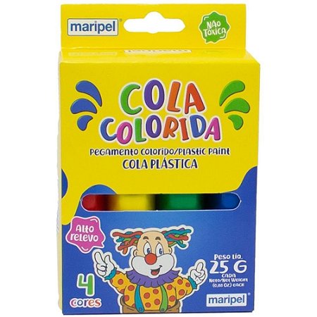 Cola Colorida 04 Cores Sortidas 25G Estojo