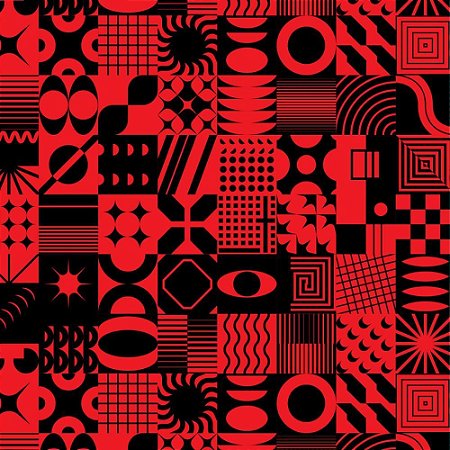 Papel Presente Bobina Couche 60CM. MOD.310 Abstrato Vermelh BO-100MTS