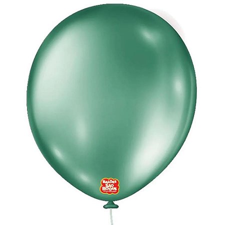 Balao 16 Liso Metalizado Verde PCT.C/10