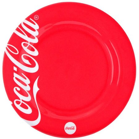 Prato Plastico COCA-COLA Redond. Raso VM 25CM