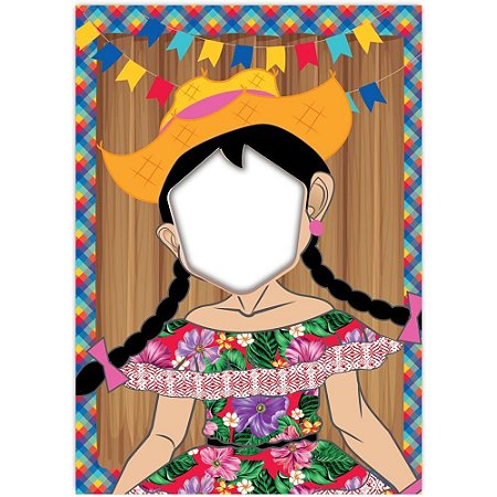 Artigo para Decoracao Painel Menina Festa Junina