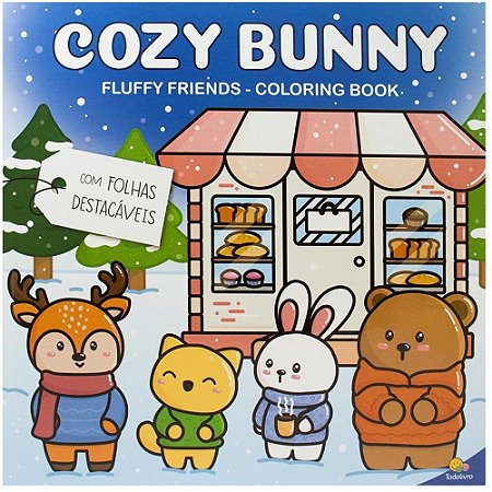 Livro de Colorir COZY BUNNY 25X25CM 24PG