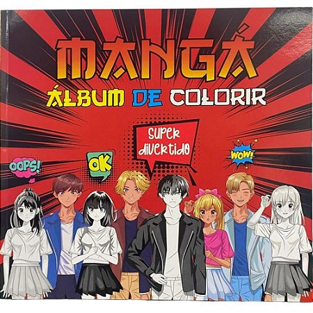 Livro de Colorir Manga ALBUM VM 26X26CM 72PG