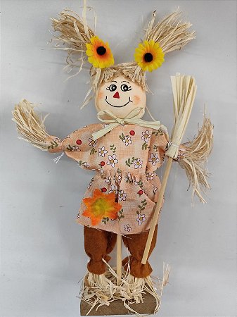 Boneco Decoracao Festa Junina 22CM C/VASSOURA