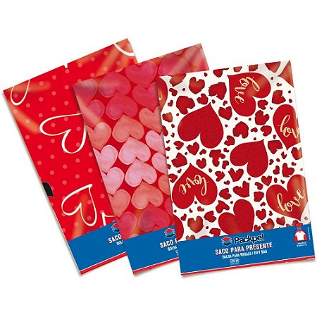 Saco Metalizado 50X70CM Romantico Sortido PCT.C/50