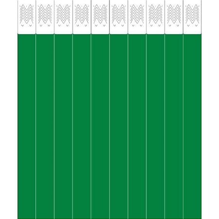 Pulseira Identificacao TYVEK Verde Bandeira PCT.C/50