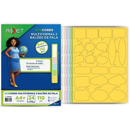Bloco para Educacao Artistica Multiformas 2BALOE.A4 110G 24F Pacote