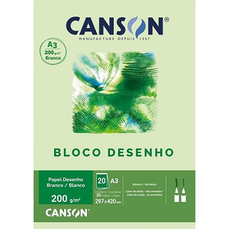 Bloco para Educacao Artistica Branco A3 200G 20FLS Artístico
