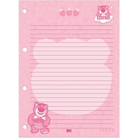 Bloco para Fichario Universit. Lotso Folhas Decoradas 96F
