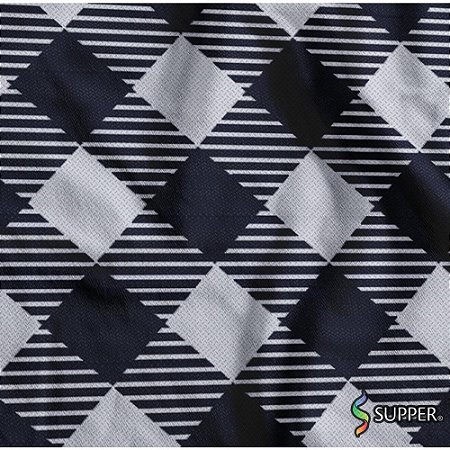TNT Estampado 1,40M 40G Xadrezao BRANCO/PRETO RL-25MTS