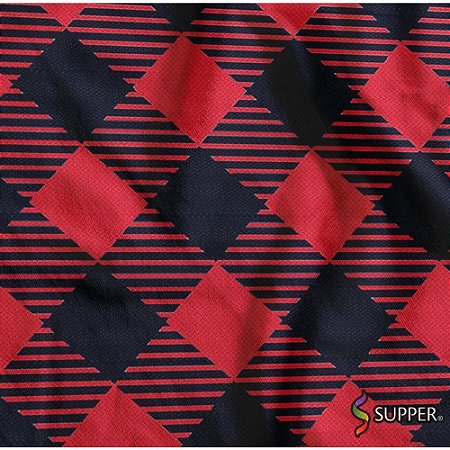 TNT Estampado 1,40M 40G Xadrezao VERMELHO/PRETO RL-25MTS