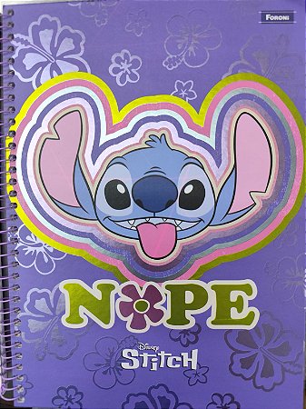 Caderno 01X1 Capa Dura STITCH Foroni 80FLS 200X275MM