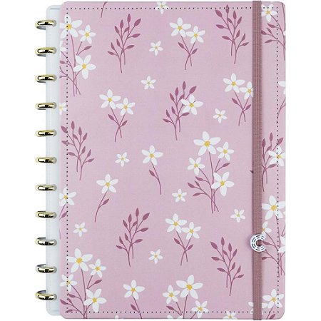 Caderno Inteligente Grande PINK Blossom  BY SOF 80FLS